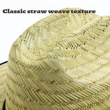Wide Brim Braided Straw Jazz Sun Hat Outdoor Sun Protection