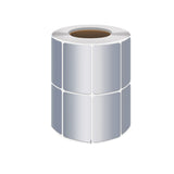 Silver PET Thermal Transfer Labels Waterproof Self Adhesive Sticker Roll