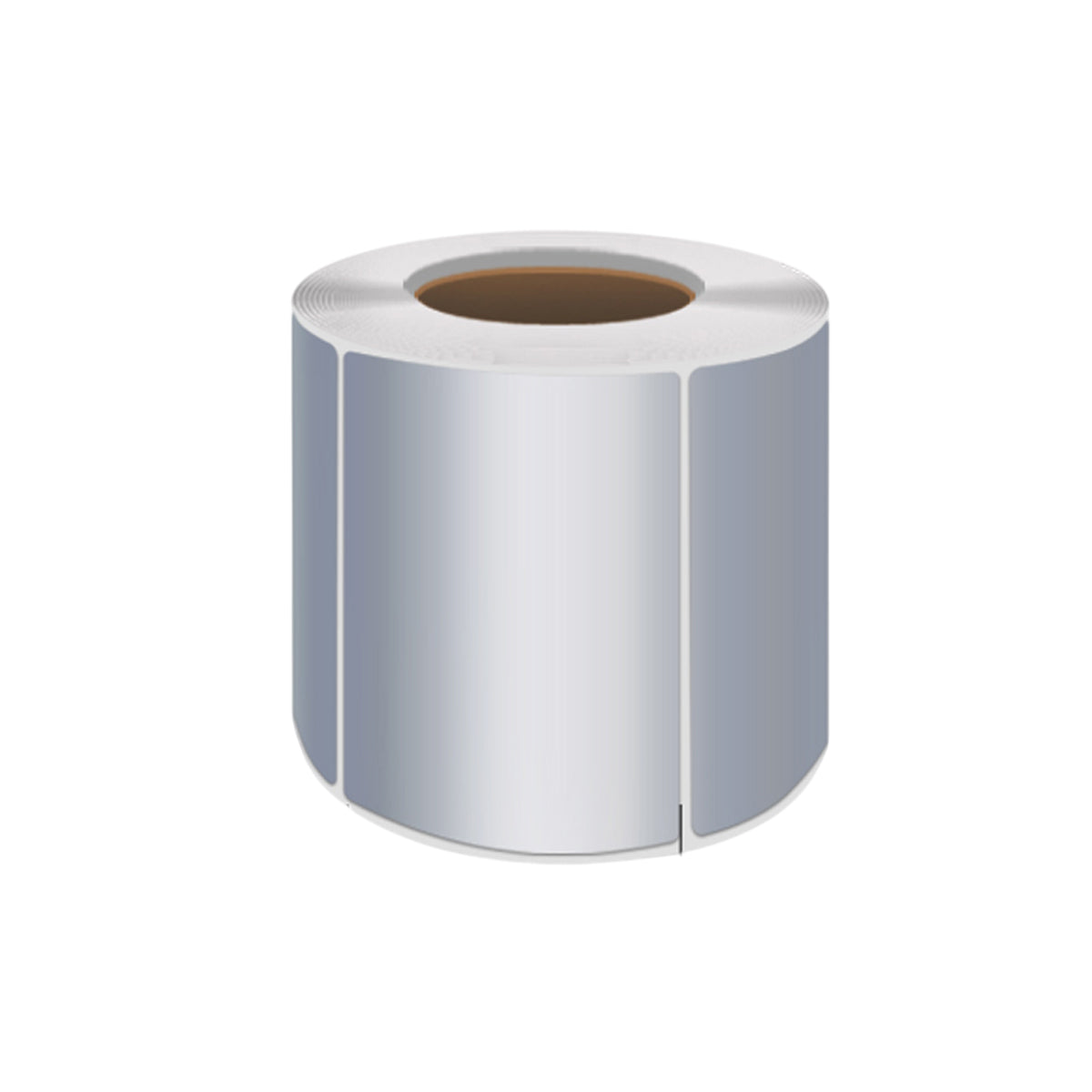 Silver PET Thermal Transfer Labels Waterproof Self Adhesive Sticker Roll