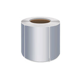 Silver PET Thermal Transfer Labels Waterproof Self Adhesive Sticker Roll