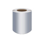 Silver PET Thermal Transfer Labels Waterproof Self Adhesive Sticker Roll