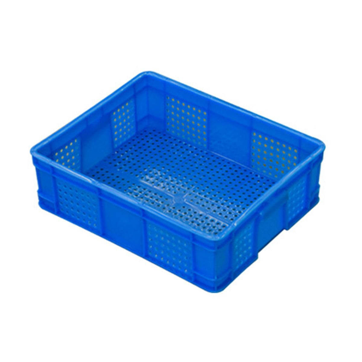 Plastic Rectangular Storage Basket Ventilated Stackable Transport Box