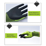 Nitrile Dipped Work Gloves Oil Resistant Non Slip Labor Gloves 2 Pairs