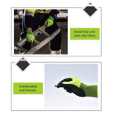 Nitrile Dipped Work Gloves Oil Resistant Non Slip Labor Gloves 2 Pairs