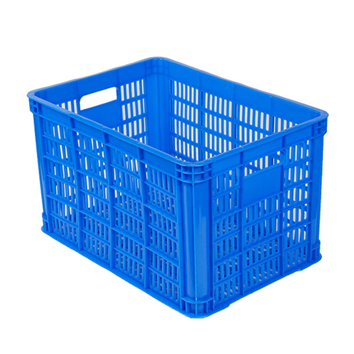 Plastic Rectangular Storage Basket Ventilated Stackable Transport Box