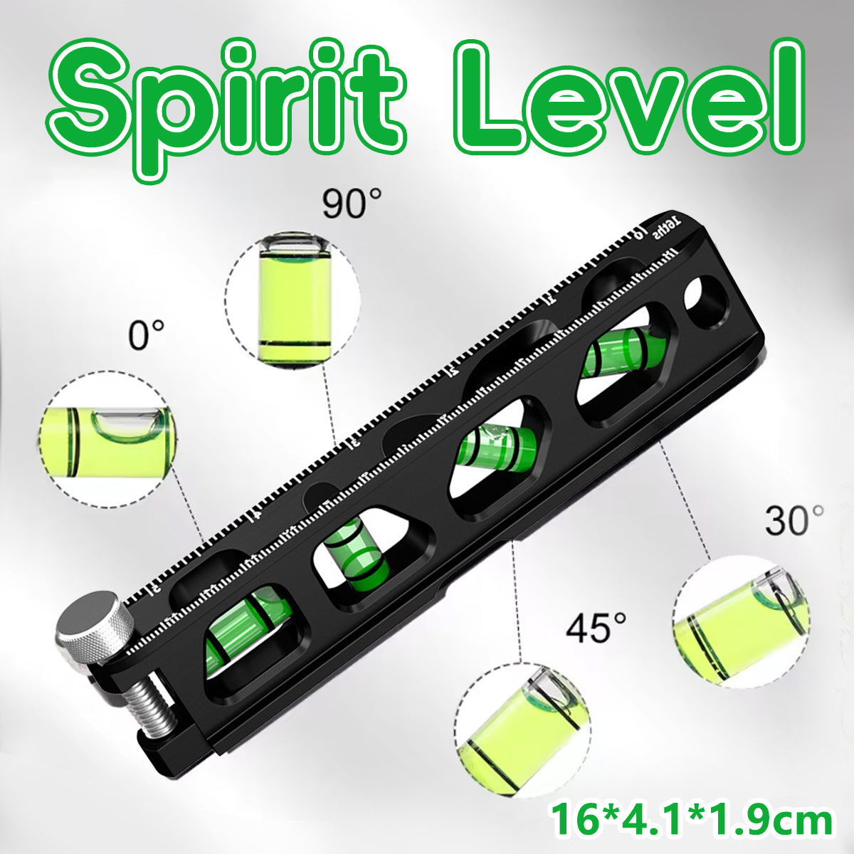 Small Aluminum Alloy Spirit Level Precision Measuring Tool