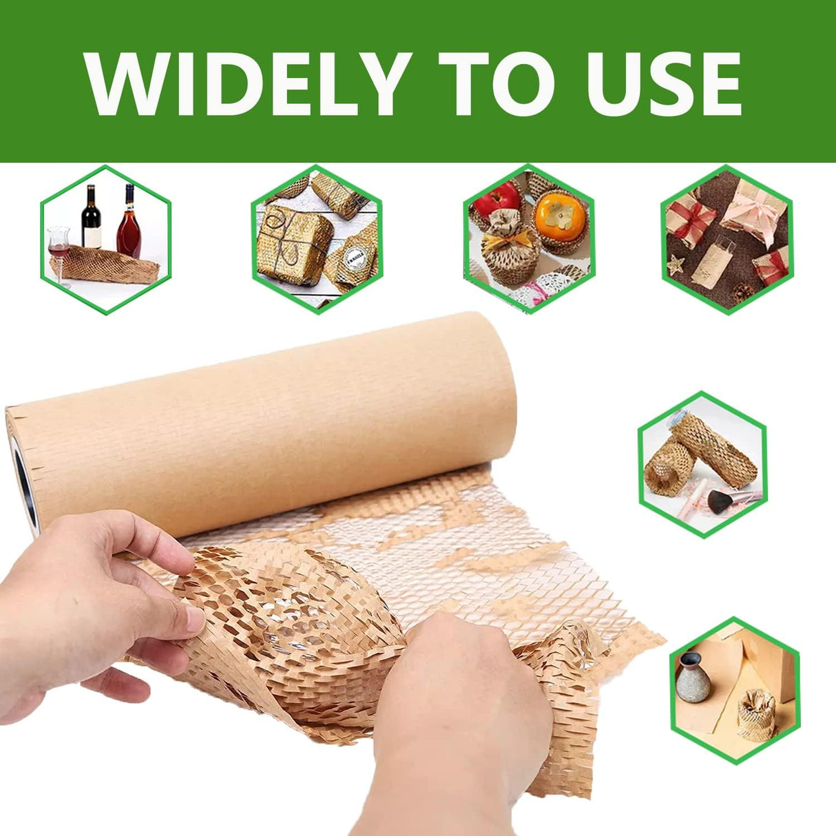 Eco Friendly Honeycomb Kraft Paper Cushioning Wrap Roll