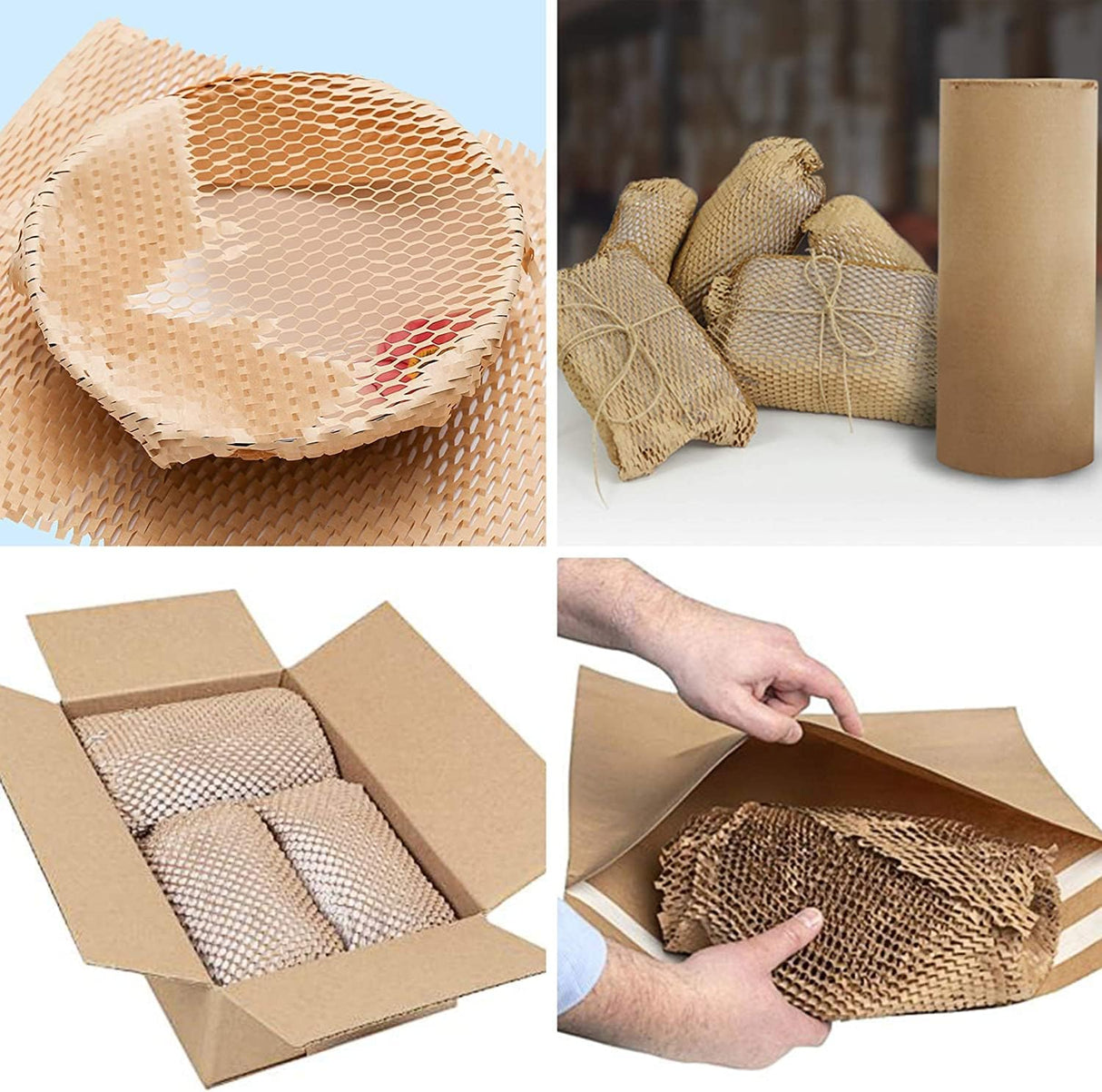 Eco Friendly Honeycomb Kraft Paper Cushioning Wrap Roll