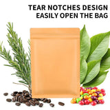 Kraft Paper Mylar Self-Seal Storage Packaging Pouches 250PCS