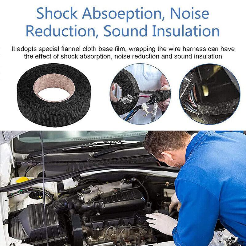 7 Roll Electrical Harness Tape Wire Loom Cloth Noise Damping Adhesive Tape