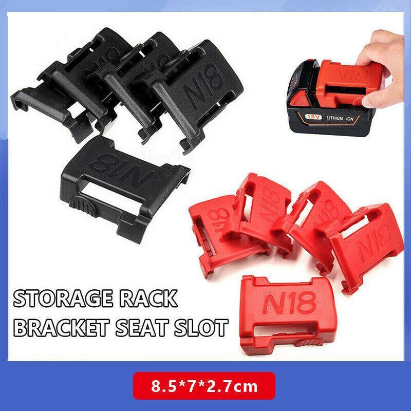 5Pcs Milwaukee M18 18V Battery Mount Holder Stand Organizer