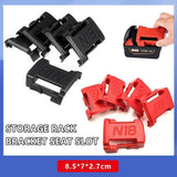 5Pcs Milwaukee M18 18V Battery Mount Holder Stand Organizer