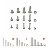 M3 M4 M5 500PCS Stainless Steel Hex Socket Screw Nut Set