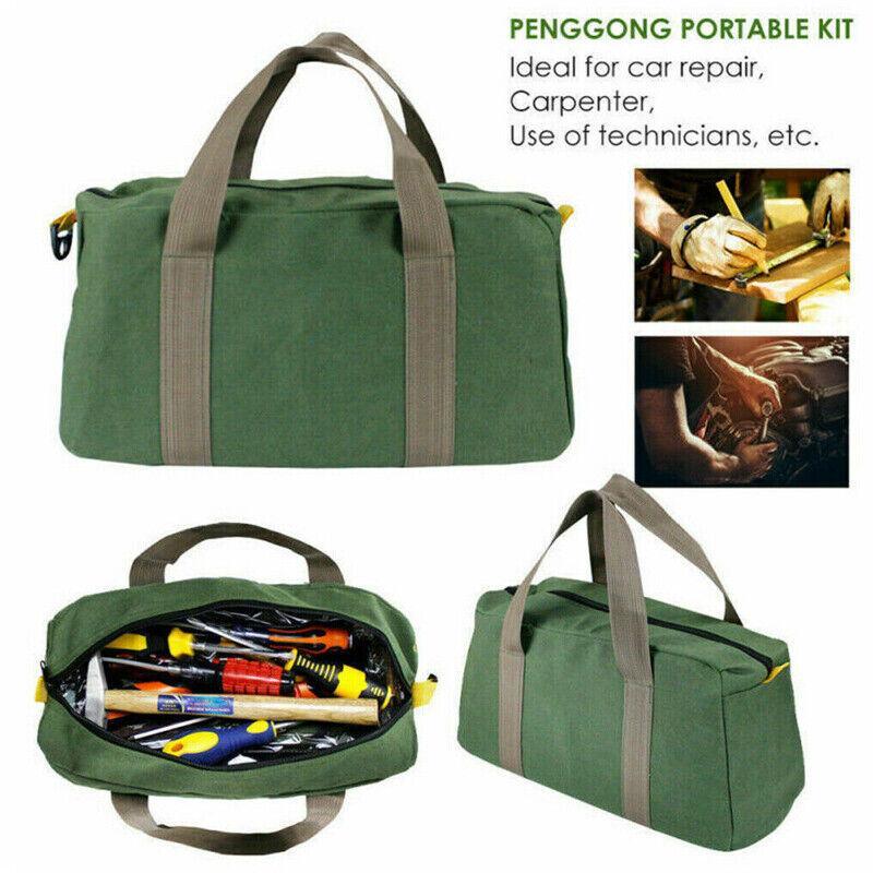 Waterproof Canvas Tool Bag S/M/L Portable Heavy Duty Storage