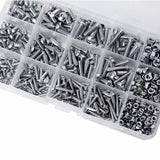 M3 M4 M5 500PCS Stainless Steel Hex Socket Screw Nut Set