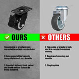 Heavy Duty 2" Swivel Castor Wheels with Brakes 4PCS for Warehouse Carts