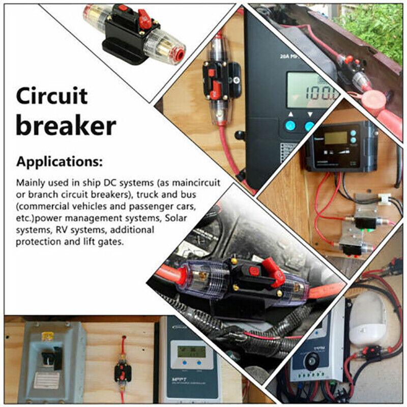 20–150A Waterproof Circuit Breaker Manual Reset 12V/24V