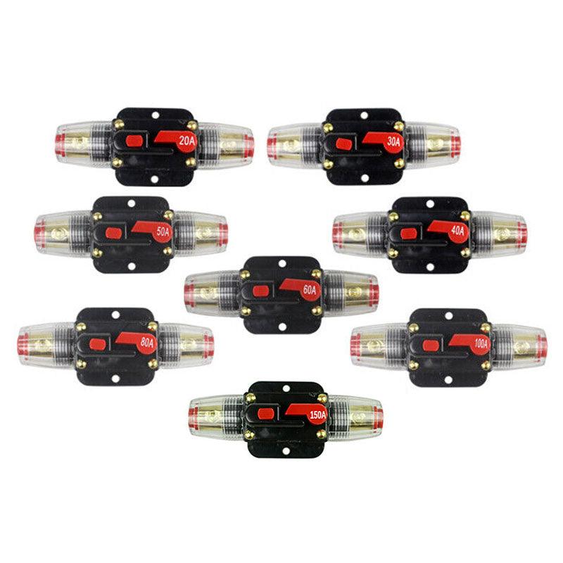 20–150A Waterproof Circuit Breaker Manual Reset 12V/24V