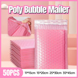 Pink Poly Bubble Mailer Padded Envelopes 50PCS 4 Sizes