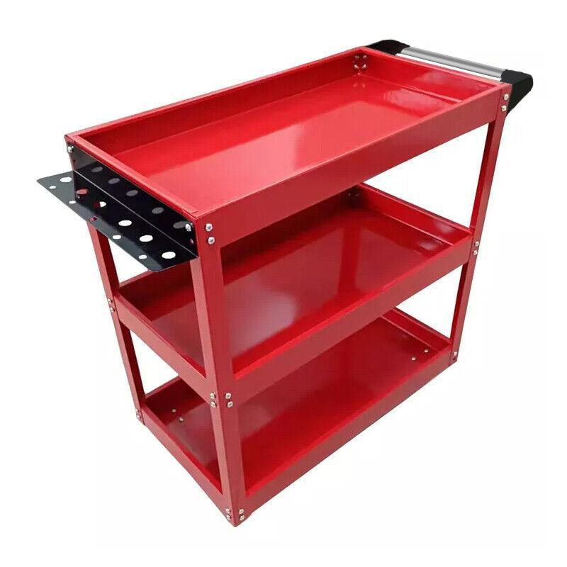 3 Tier Steel Tool Trolley Workshop Rolling Cart with Handle