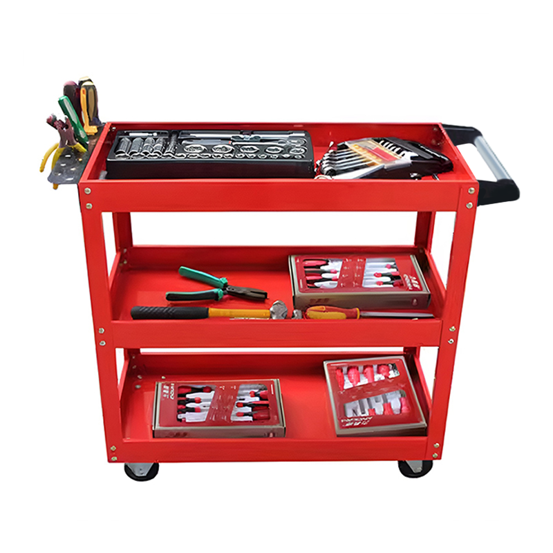 3 Tier Steel Tool Trolley Workshop Rolling Cart with Handle