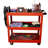 3 Tier Steel Tool Trolley Workshop Rolling Cart with Handle