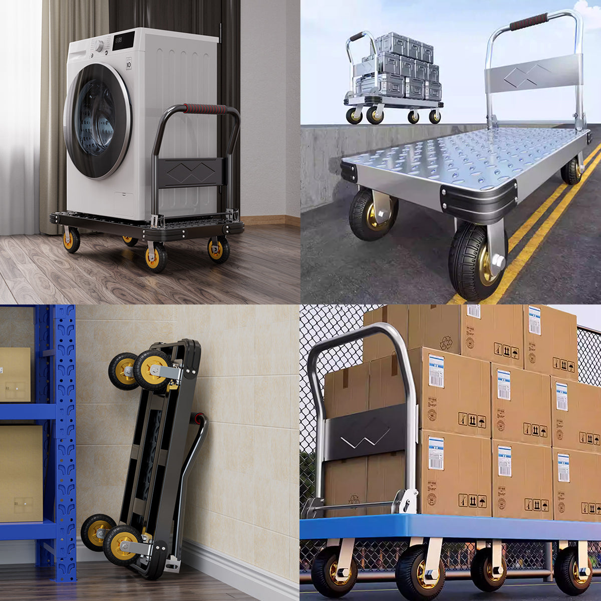 4pcs 6 Inch Heavy Duty Swivel Caster Wheels 1000KG Load with Brakes