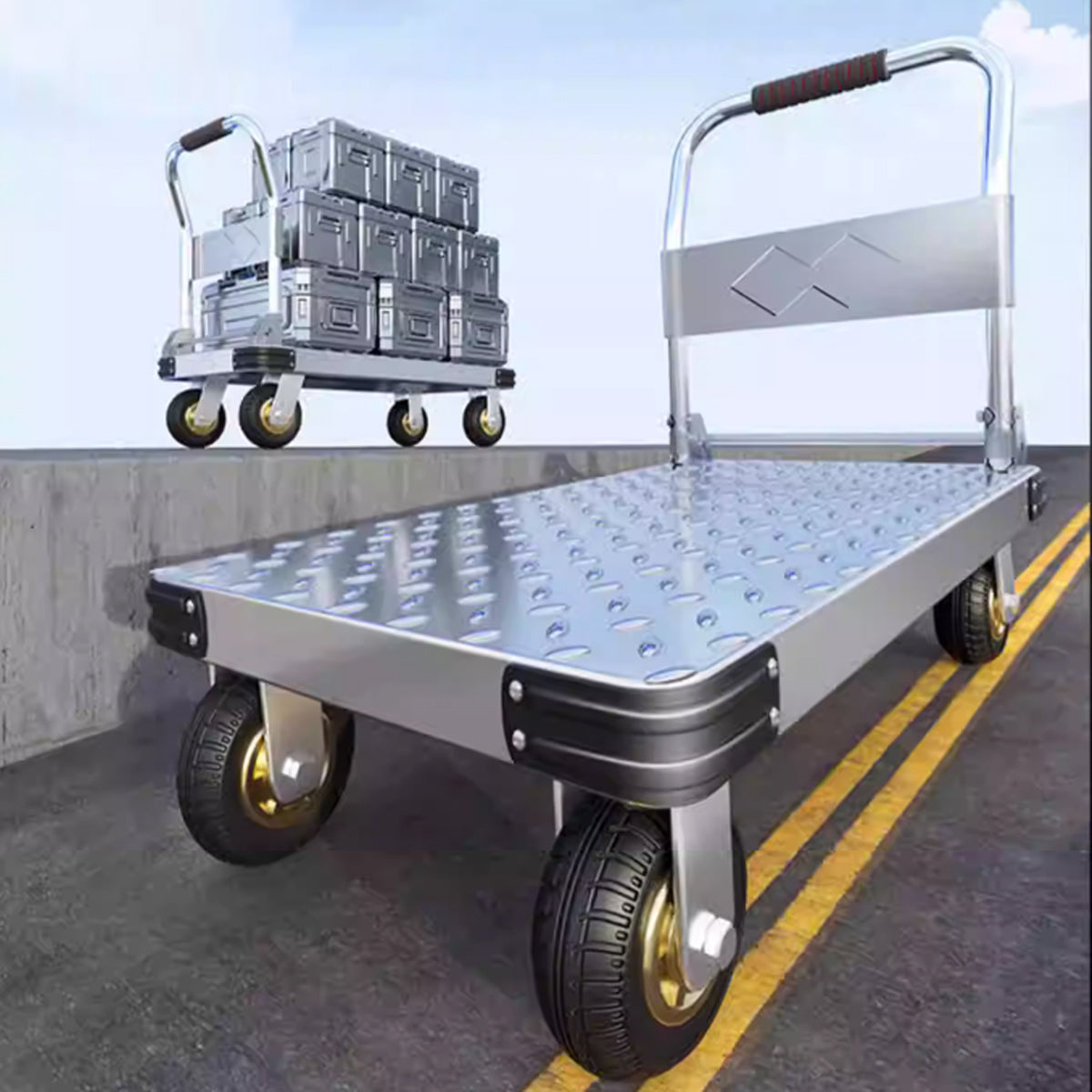 4pcs 6 Inch Heavy Duty Swivel Caster Wheels 1000KG Load with Brakes