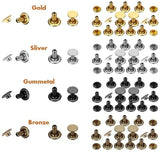 Leather Rivets Tool Metal Stud Set Double Cap Belt Repair DIY Kit