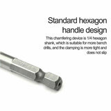 6PCS HSS Hex Shank Tap Drill Bits Metric Thread Screw Tapping Set