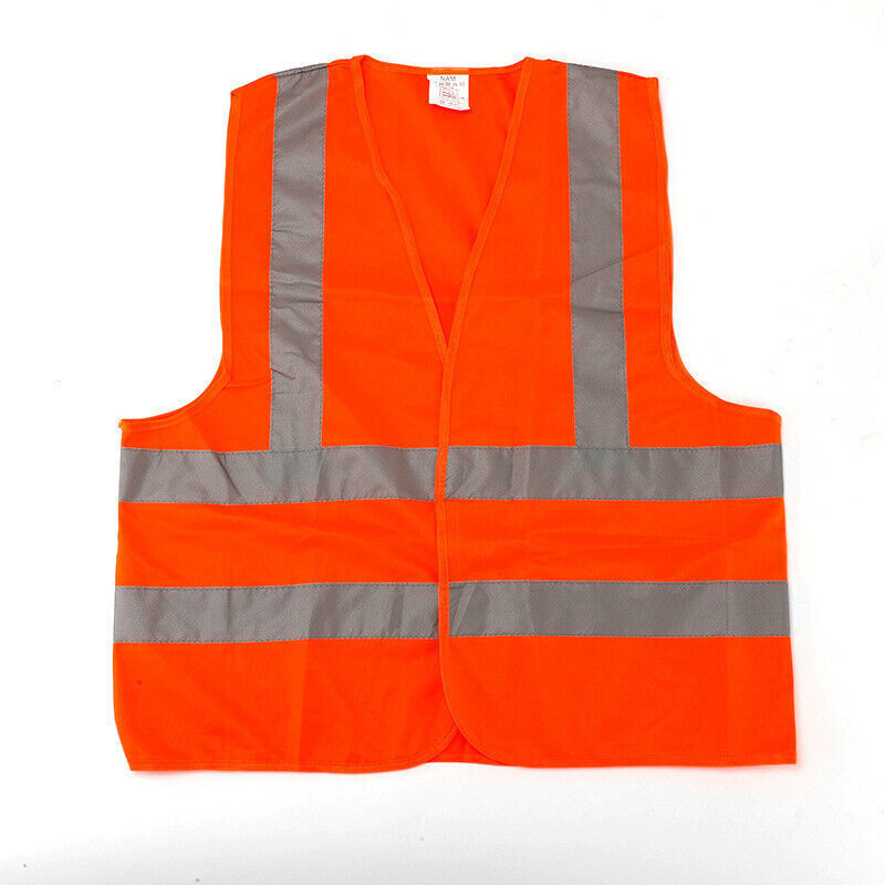 Safety Vest Reflective Tape Yellow Orange Day Workware Night High Visibility