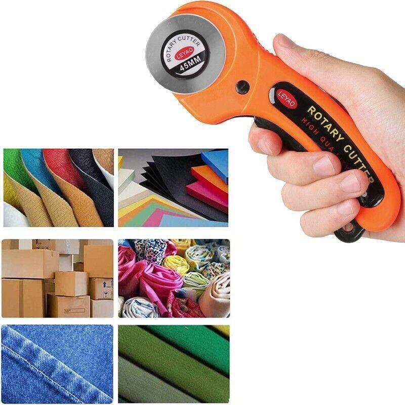 Rotary Cutter 45mm Fabric Cutting Tool 10 Blades