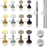 Leather Rivets Tool Metal Stud Set Double Cap Belt Repair DIY Kit