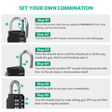 4 Digit Waterproof Combination Padlock for Gate Locker Outdoor