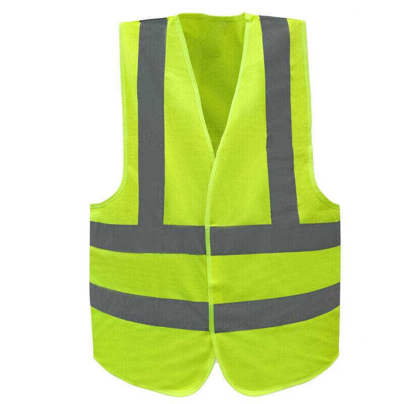 Safety Vest Reflective Tape Yellow Orange Day Workware Night High Visibility