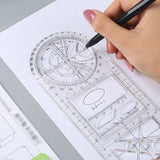Multifunctional Geometric Ruler Mathematics Drawing Tools