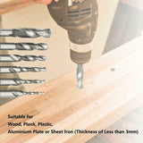 6PCS HSS Hex Shank Tap Drill Bits Metric Thread Screw Tapping Set