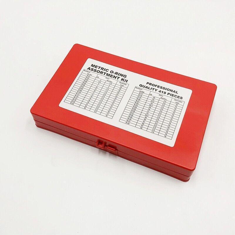 419PCS Rubber O-Ring Kit Metric Grommet Seal Assortment for Plumbing Garage