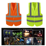 Safety Vest Reflective Tape Yellow Orange Day Workware Night High Visibility