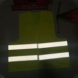Safety Vest Reflective Tape Yellow Orange Day Workware Night High Visibility