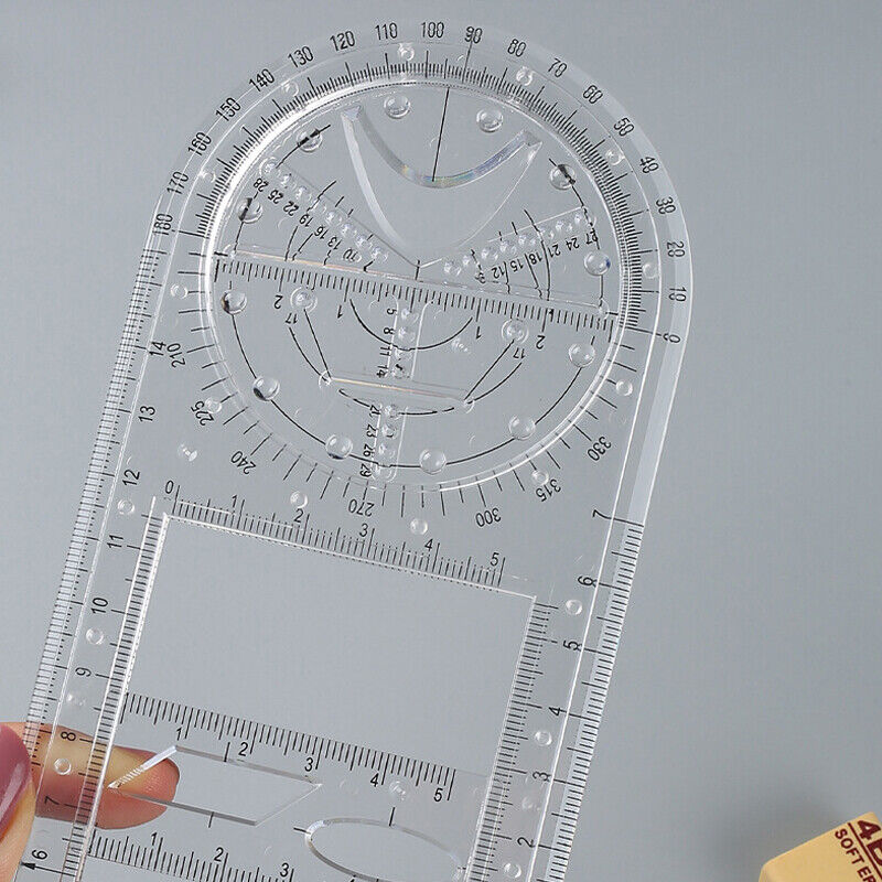 Multifunctional Geometric Ruler Mathematics Drawing Tools