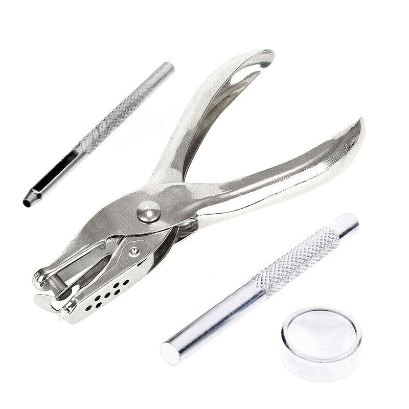 Leather Rivets Tool Metal Stud Set Double Cap Belt Repair DIY Kit