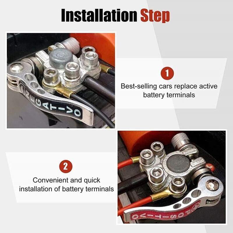 2x 12V 4Way Car Battery Terminal Connectors Clamp