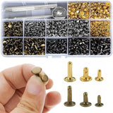 Leather Rivets Tool Metal Stud Set Double Cap Belt Repair DIY Kit
