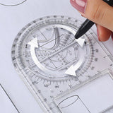 Multifunctional Geometric Ruler Mathematics Drawing Tools