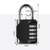 4 Digit Waterproof Combination Padlock for Gate Locker Outdoor