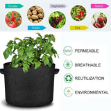 10pcs Fabric Plant Grow Pots Breathable Planter Bags 2-20 Gallon