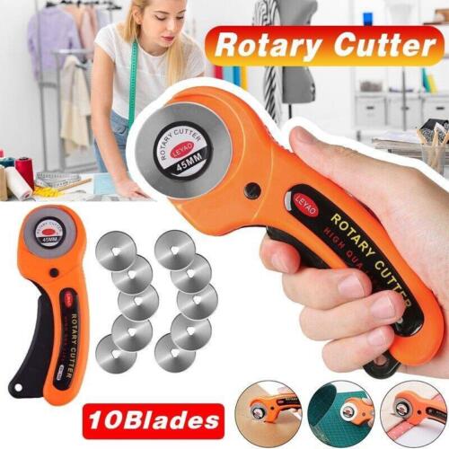 Rotary Cutter 45mm Fabric Cutting Tool 10 Blades