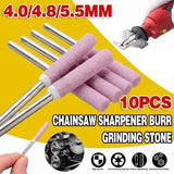 10PCS Chainsaw Sharpener Burr Grinding Stones 4mm / 4.8mm / 5.5mm