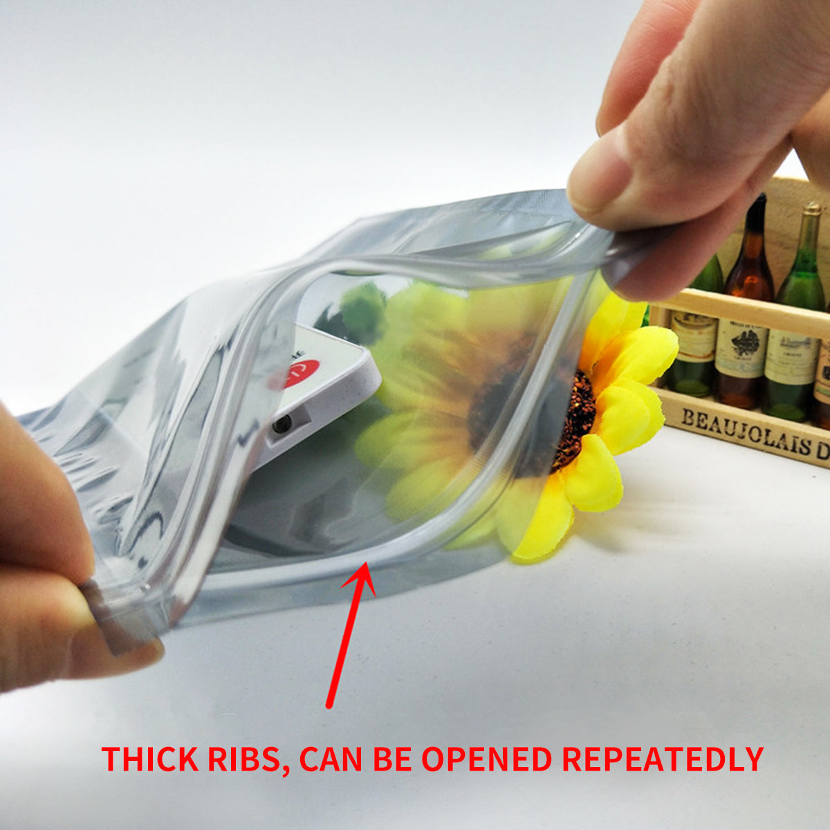 Plastic Anti Static Self Sealing Bags 100PCS Multi Size Resealable